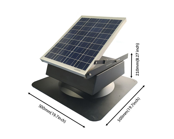 20W Солнечный мансардный вентилятор для дома-2.2