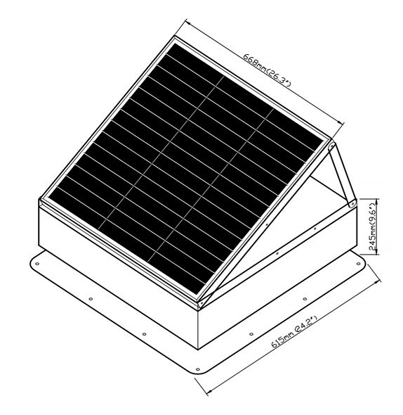 Солнечный вентиляционный вентилятор на 70 Вт для фабричного общественного места-2.2.
